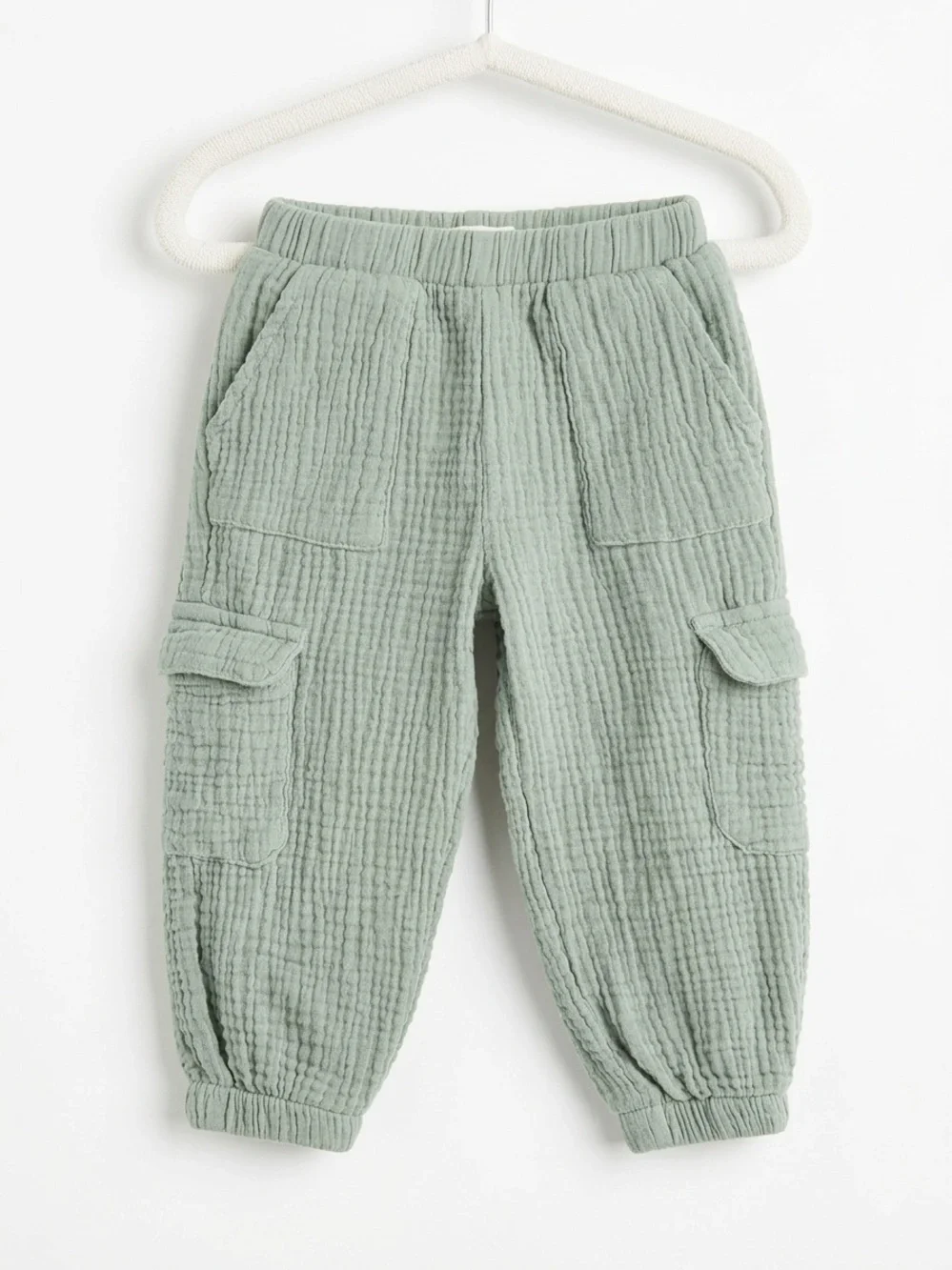 Unbranded Kids Sage Crochet Tank & Cargo Pants Set